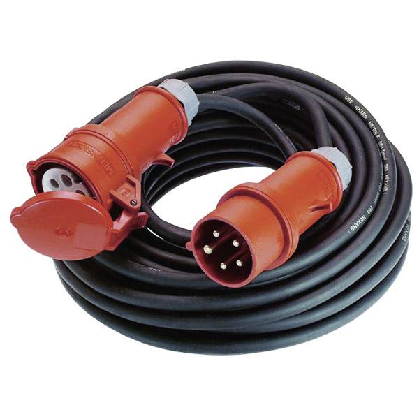 Bachmann 344.171 Strom Verlängerungskabel 16A Schwarz 10m H07RN-F 5G 1,5mm² mit Schutzleiter