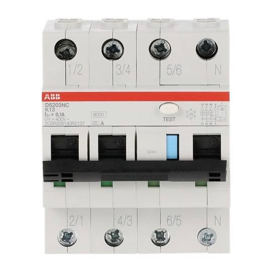 ABB 2CSR256140R2137 FI-Schutzschalter/Leitungsschutzschalter 13A 0.1A 415V