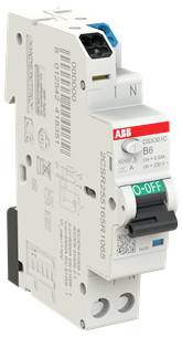 ABB-Miniaturschutzschalter mit Kippschalter mit Beschriftung „O-AUS