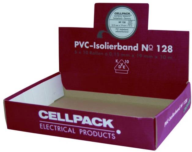 CellPack No.128 Aufsteller 145861 Isolierband-Set Rot (L x B x H) 57 x 287 x 200mm 1St.