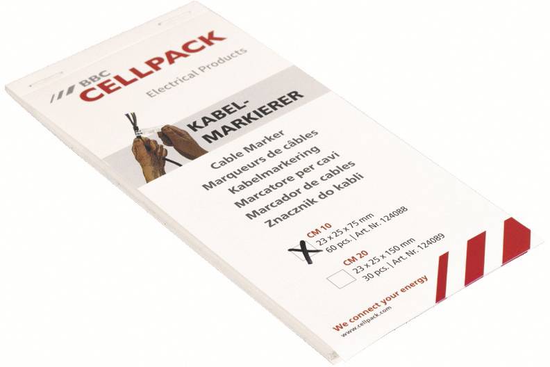 CellPack 124088CM 10 Kabelmarkierer Weiß 60St.