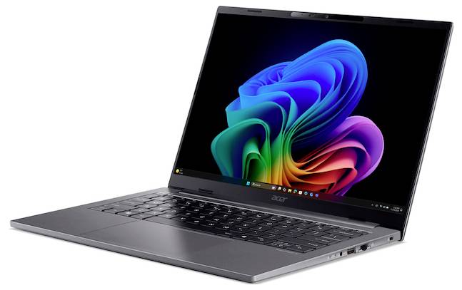 Acer Notebook 35.6cm (14 Zoll) WUXGA Intel® Core™ Ultra 5 228V 32GB RAM 512GB SSD Deutsch, QWERTZ Intel Intel Arc Graphics Grau N