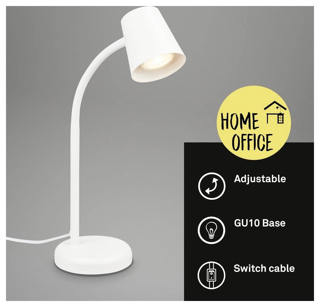 Weiße verstellbare Schreibtischlampe mit 