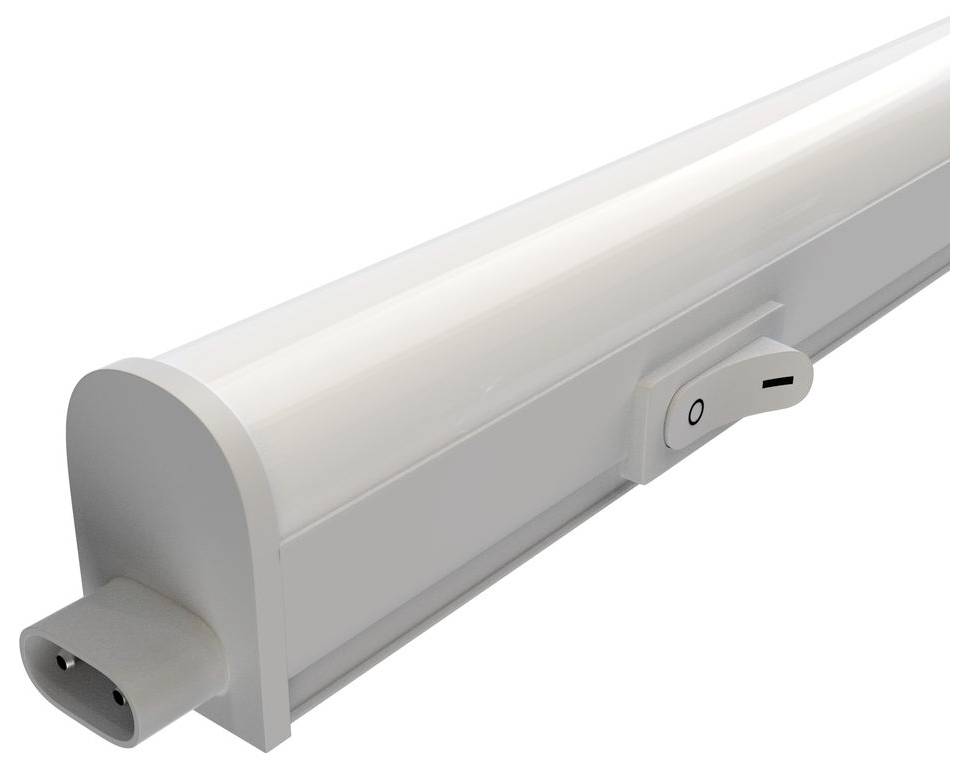 Graue LED-Röhrenleuchte mit Stromkabel und Ein-/Ausschalter