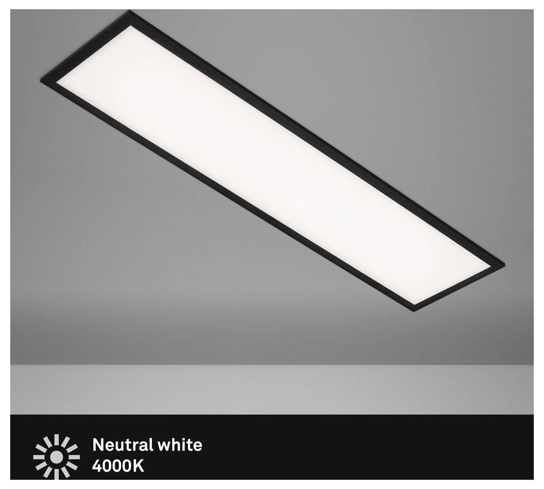 Rechteckiges Deckenleuchten-Panel mit neutralweißem Licht, gekennzeichnet als „Neutralweiß 4000K