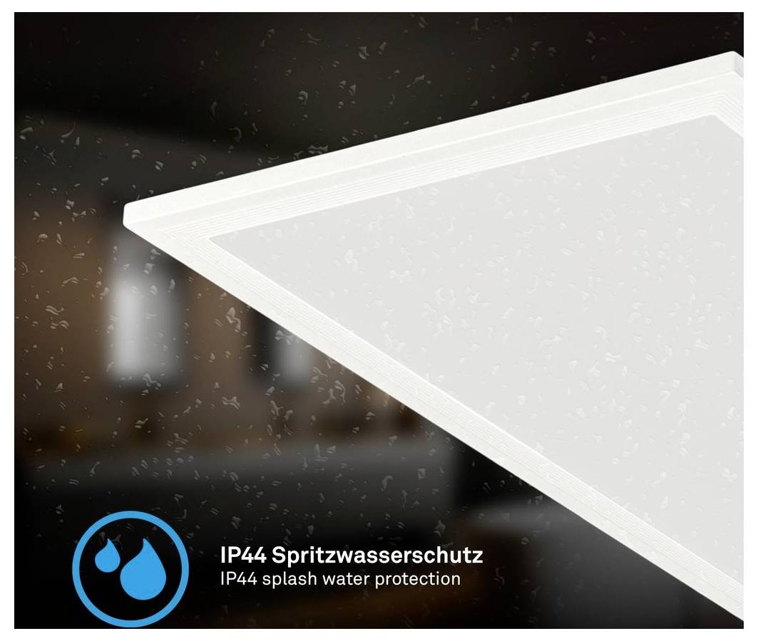 LED-Panelleuchte mit „IP44 Spritzwasserschutz