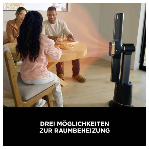 Shark Shark TH200EU Turboblade Standventilator 2200 W Anthrazit, Gold Oszillierend, mit Fernbedienung, mit Heizfunktion