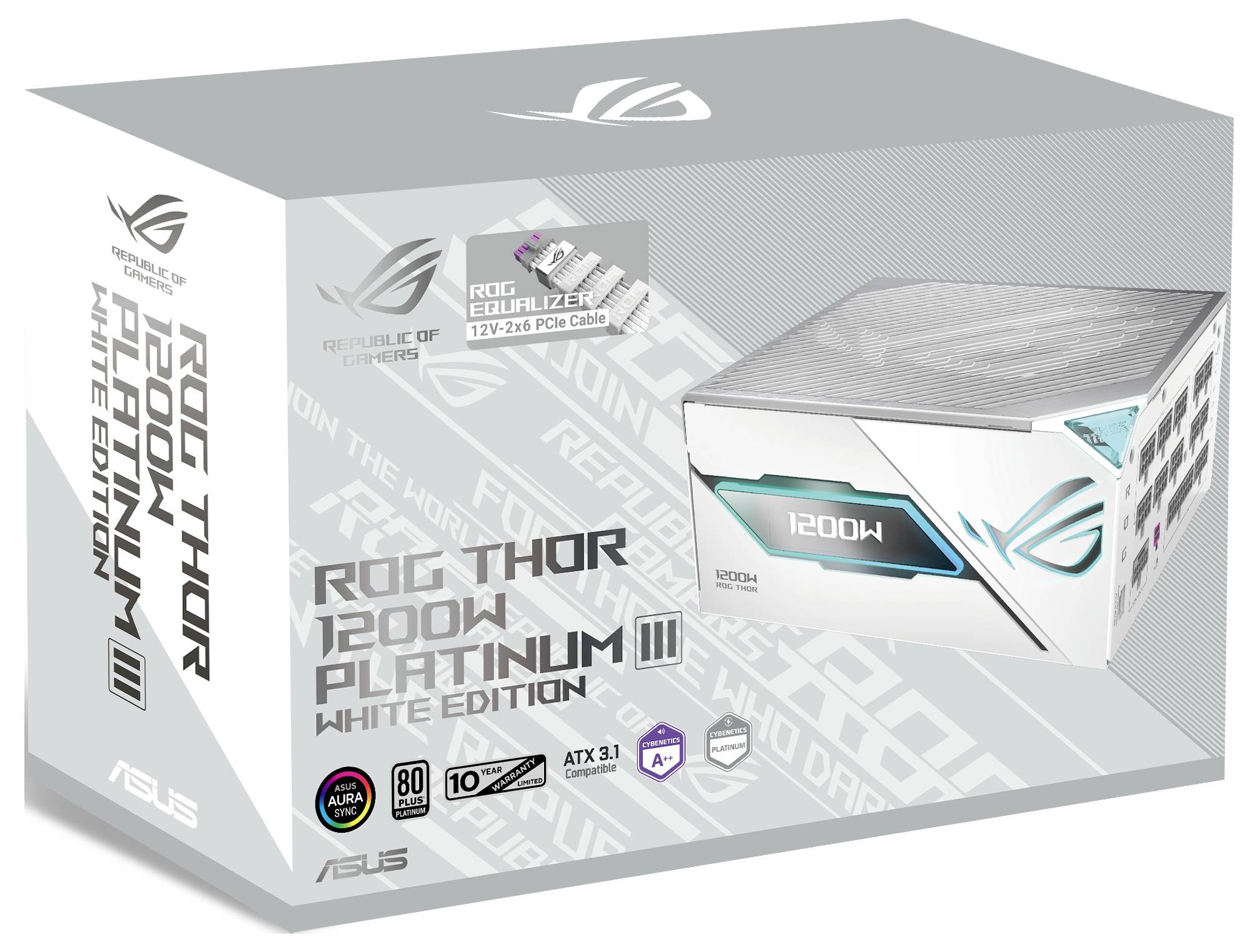 ASUS Netzteil ROG-THOR-1200P3-WHT-GAMING-E 80+ Platin PC-/Server PLUS Platinum