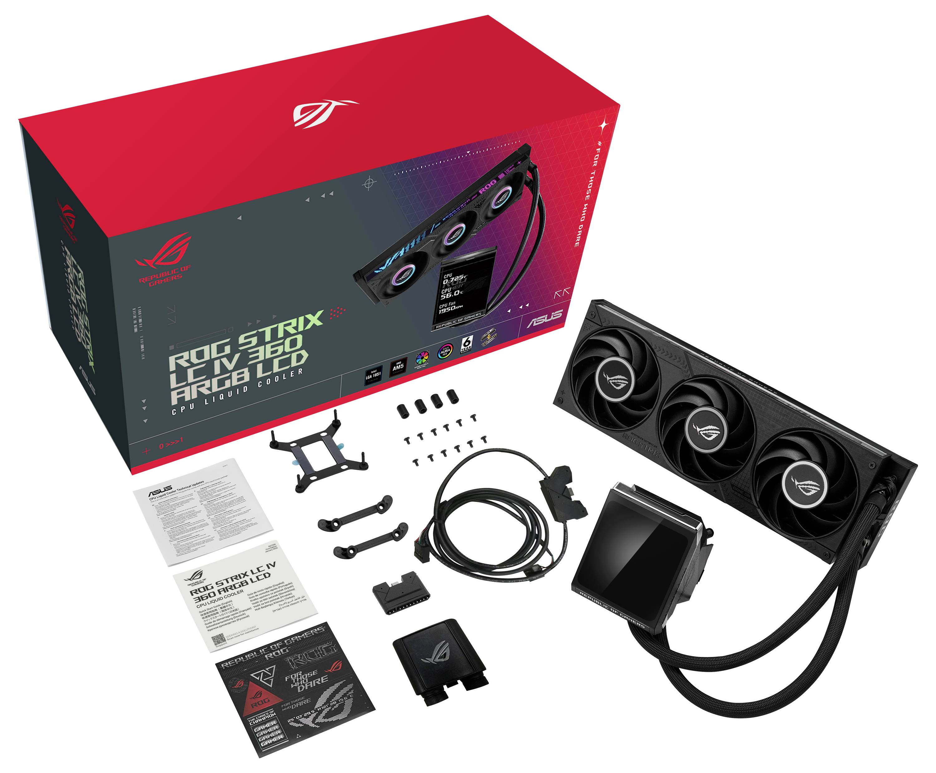 Asus ROG Strix LC IV 360 ARGB LCD Wasserkühlung-Kit