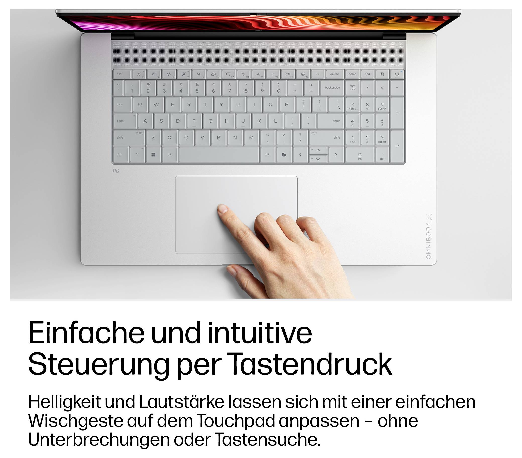 HP Notebook 43.9cm (17.3 Zoll) Full HD 16GB RAM 1TB SSD Deutsch, QWERTZ Intel Intel-Grafik Silber DH9F4EA