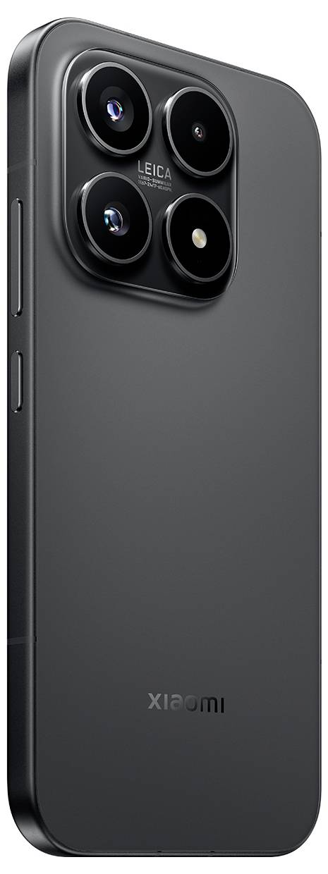 Rückansicht eines dunkelgrauen Xiaomi-Smartphones mit einem quadratischen, mit Leica gekennzeichneten Quad-Kamera-Modul in der oberen linken Ecke.