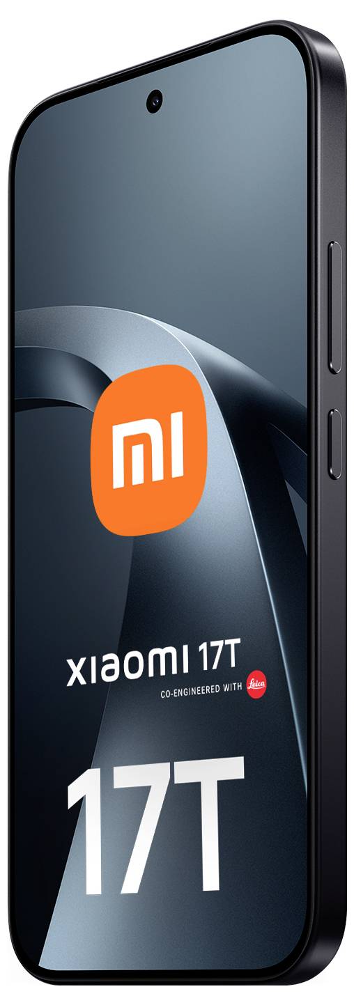 Vorderansicht eines Xiaomi 17T-Smartphones mit dem Display, das das orange 