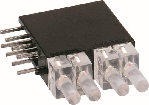 Mentor Mehrfach LED-Anzeige 2820.2831 13 mm Grün, Rot 3 mm 20 mcd 20 mA 2 V, 2.2 V R=4-Fach, RM=2,9