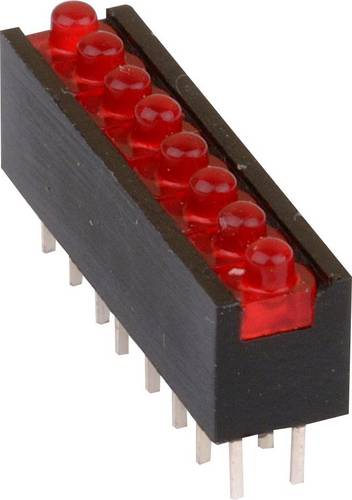 Mentor Mehrfach LED-Anzeige Z.2080G LED-Baustein 9.85 mm Grün 2 mm 17 mcd 20 mA 2.2 V S=8-Fach, RM=