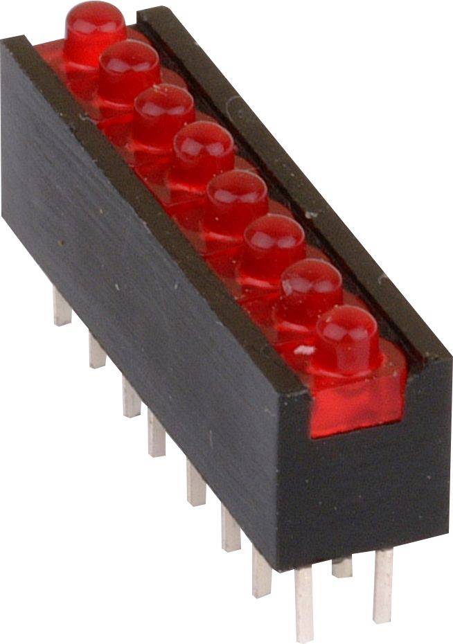 Mentor Mehrfach LED-Anzeige Z.2080G LED-Baustein 9.85 mm Grün 2 mm 17 mcd 20 mA 2.2 V S=8-Fach, RM=