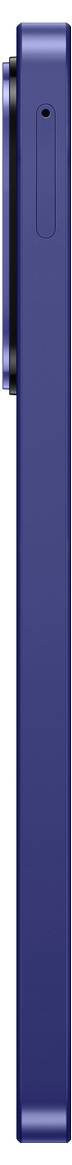 Seitenansicht eines blauen Smartphones mit schlanker Kante, Kamerabuckel und Seitentaste.