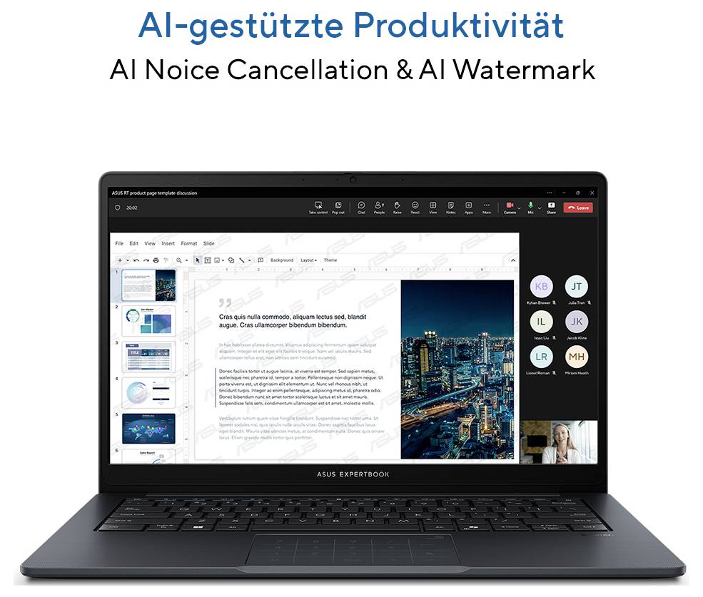 Asus Notebook 35.6cm (14 Zoll) Full HD 150 16GB RAM 512GB SSD Deutsch, QWERTZ AMD AMD Radeon 90NX0831-M02190