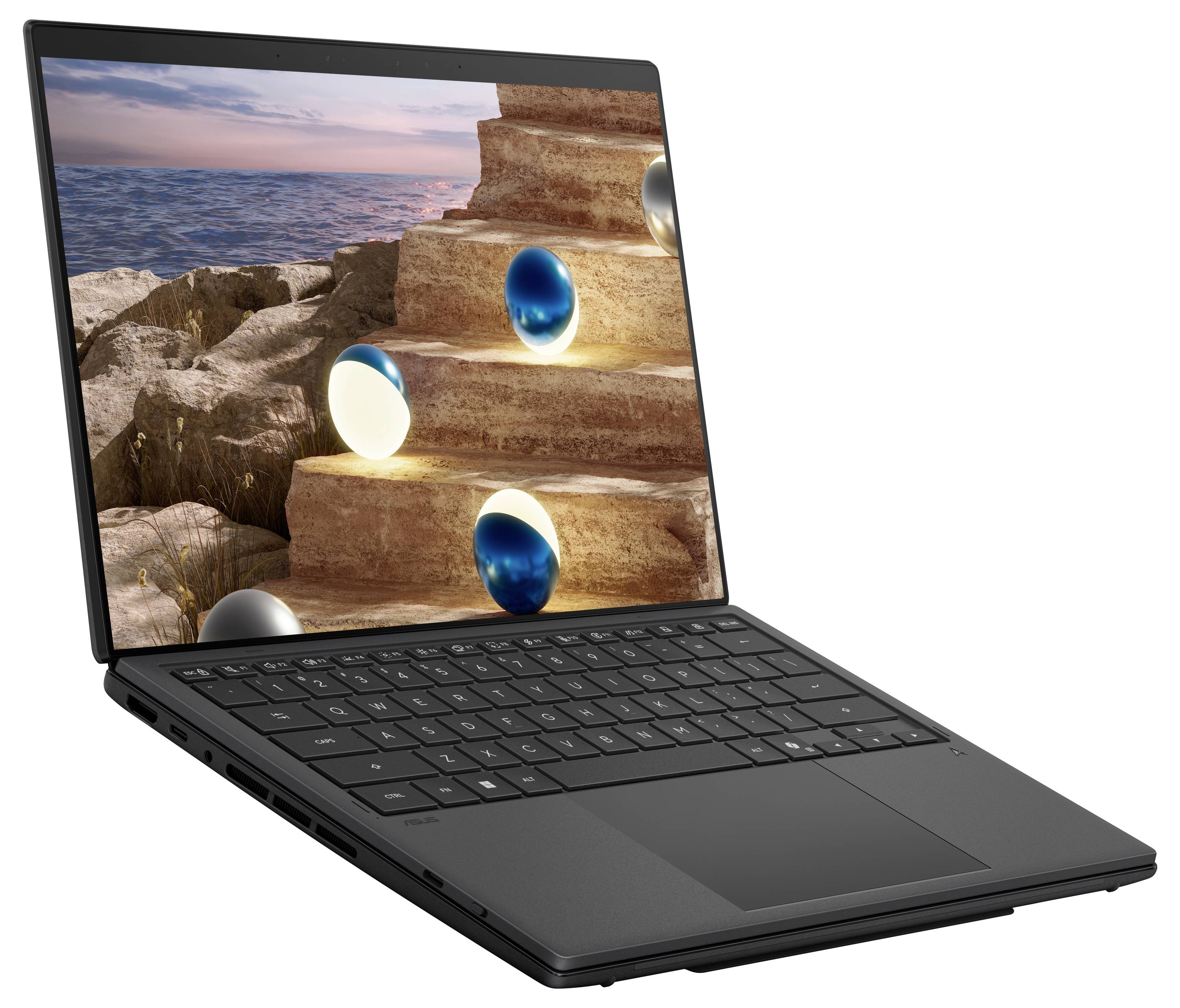 Asus Notebook 35.6cm (14 Zoll) 3K 386H 32GB RAM 1TB SSD Deutsch, QWERTZ Intel Intel-Grafik Grau 90NB16V1-M00SK0
