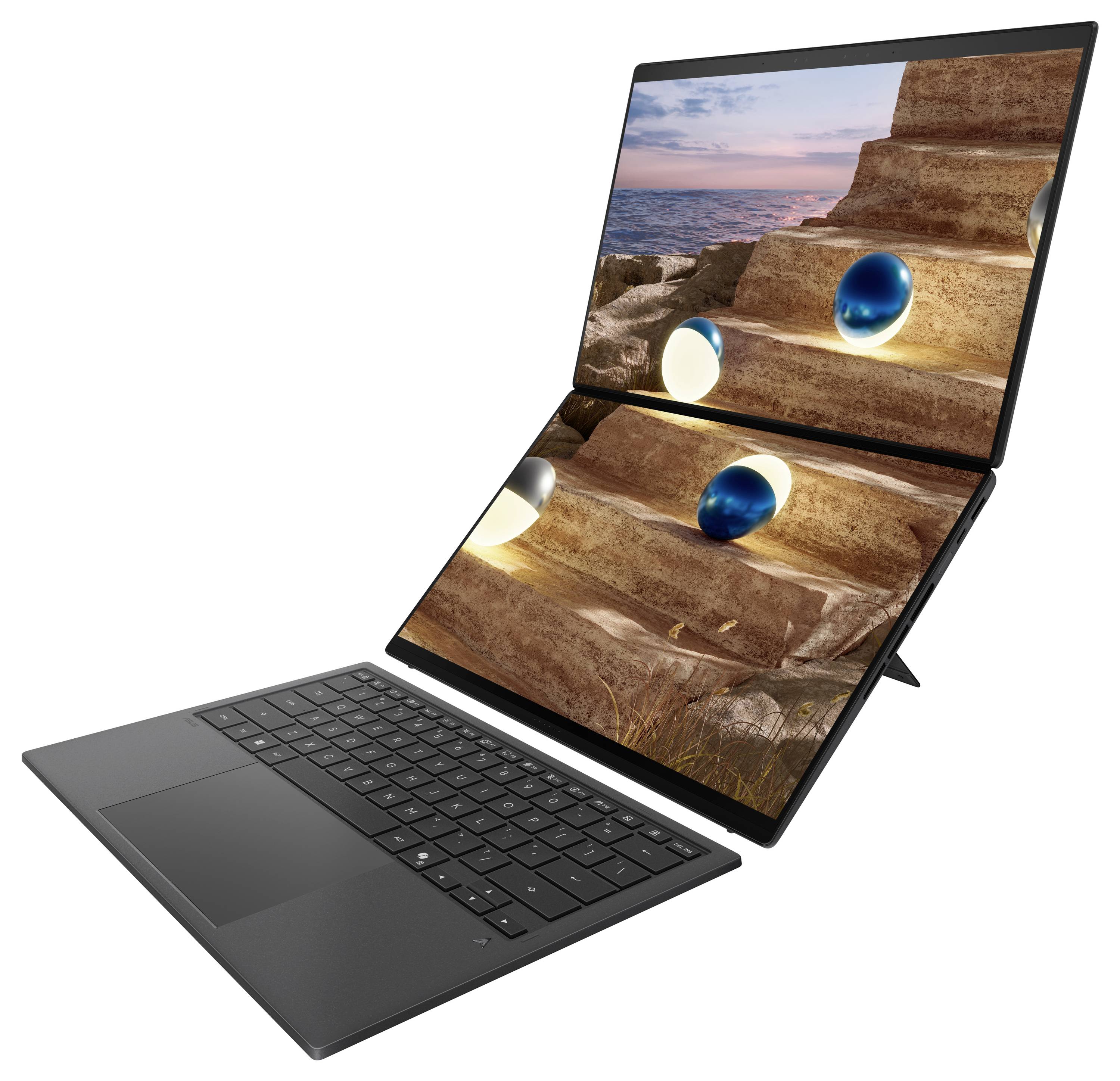 Asus Notebook 35.6cm (14 Zoll) 3K 386H 32GB RAM 1TB SSD Deutsch, QWERTZ Intel Intel-Grafik Grau 90NB16V1-M00SK0