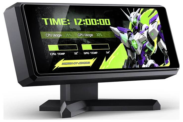 Futuristischer Computermonitor mit einem Gaming-ähnlichen Dashboard mit 