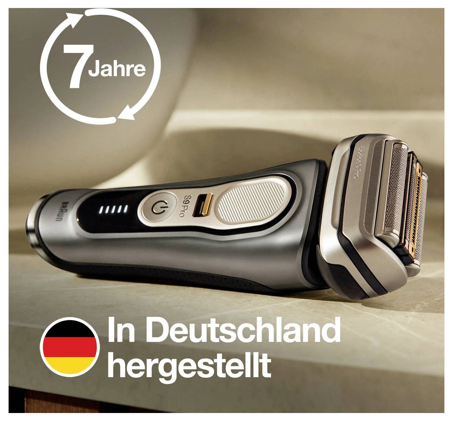 Elektrischer Rasierer mit „7 Jahre