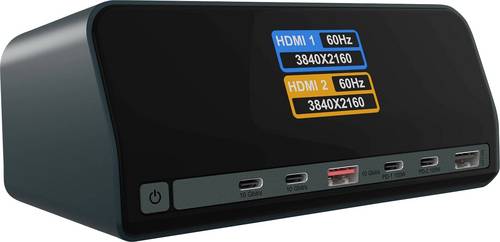 ICY BOX Heart Dock 2300 Cablato USB 3.2 Gen 2 (3.1 Gen 2) Type-C Antracite