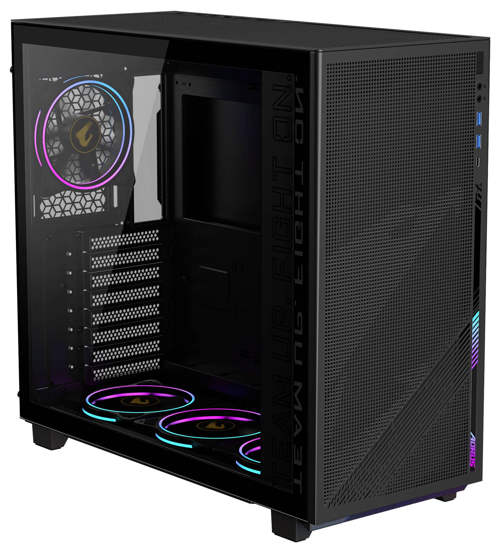 Gigabyte AORUS C400 Glass Midi-Tower PC-Gehäuse Schwarz