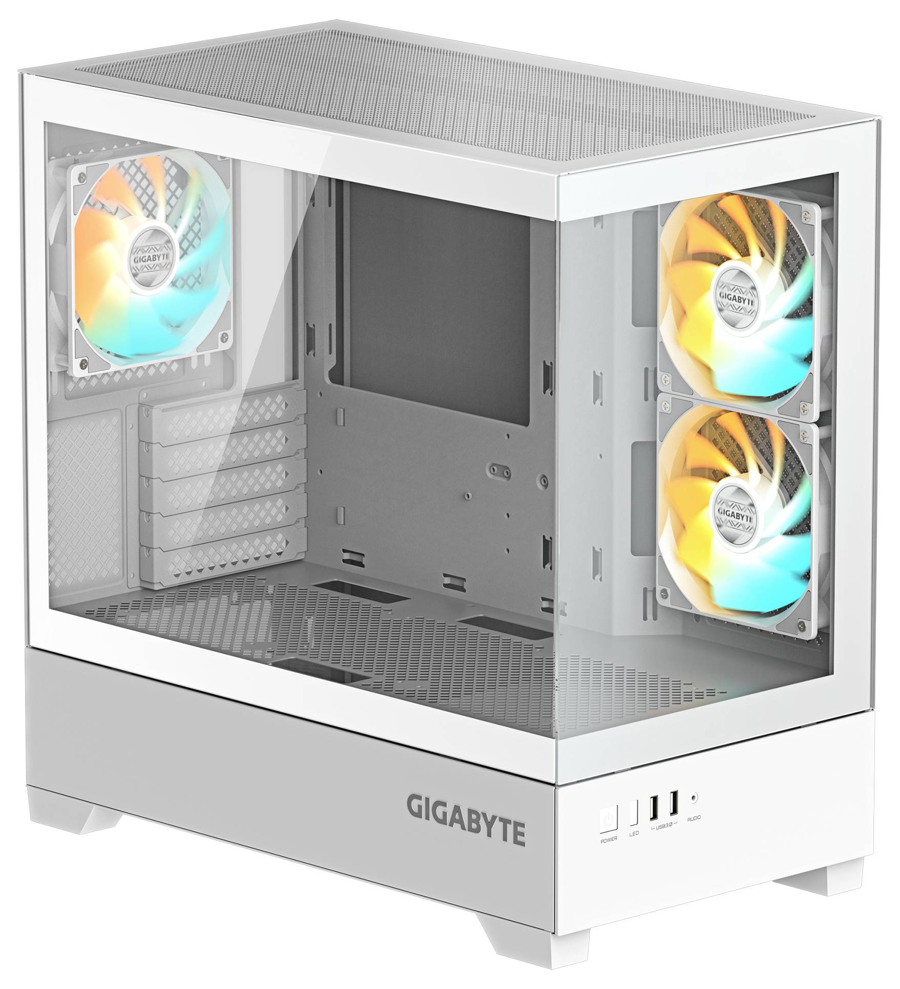 Gigabyte C201 Panoramic ICE Midi-Tower PC-Gehäuse Weiß