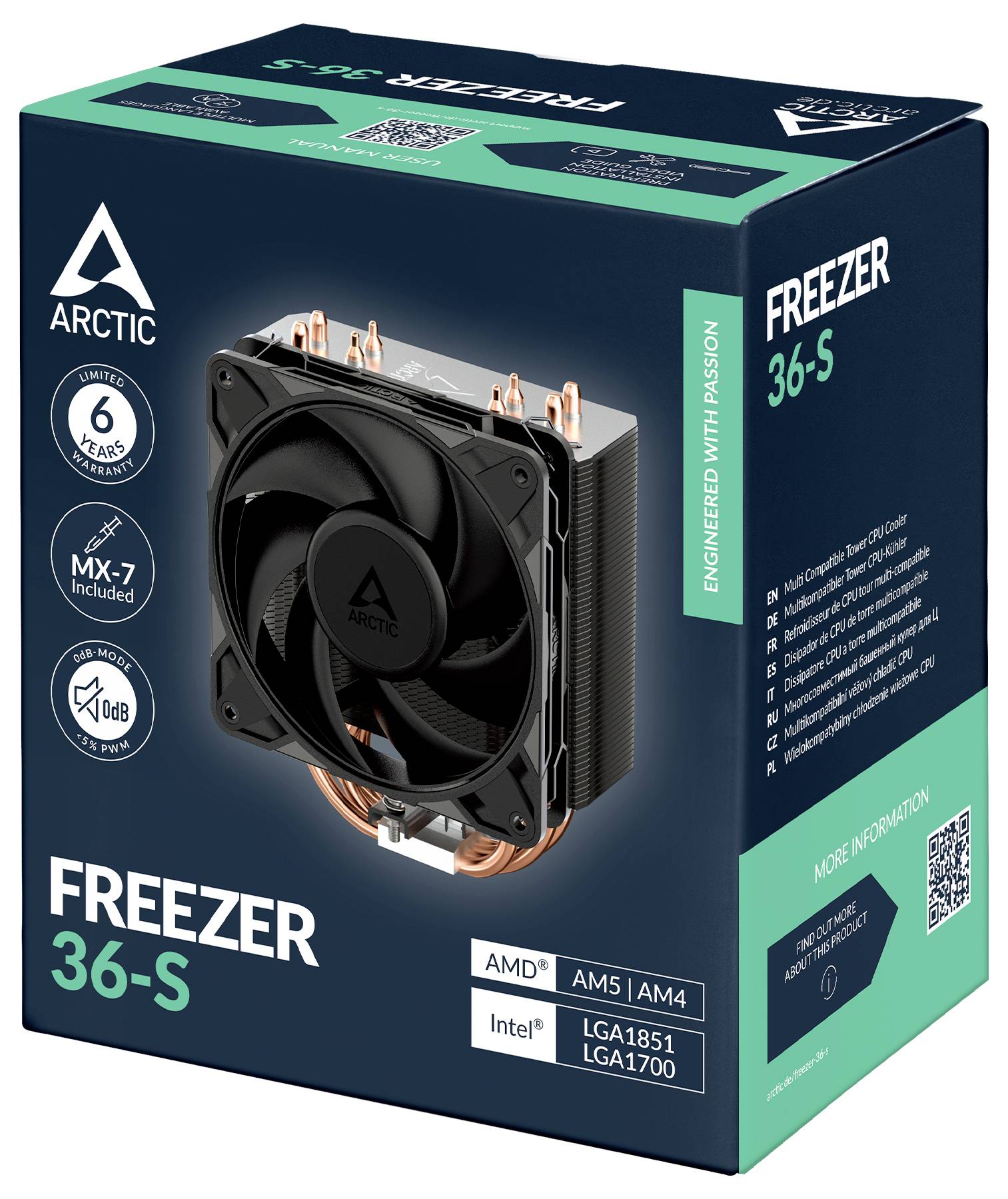 Arctic Kühler Freezer 36-S Chipsatz-Kühler mit Lüfter