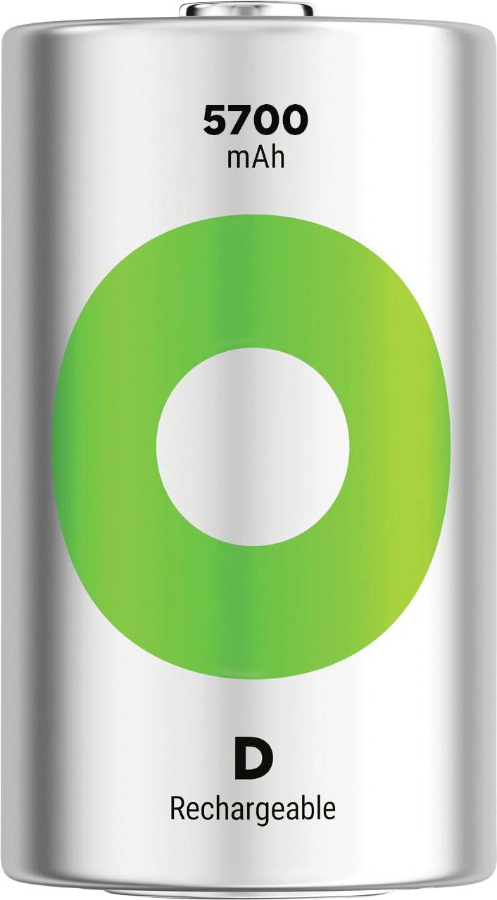 Ein D-Größen-Akku mit der Bezeichnung „5700 mAh