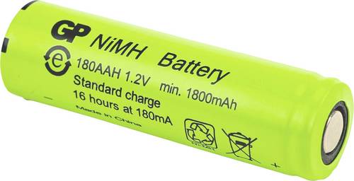 GP 180AAH Spezial-Akku Mignon (AA) Flat-Top NiMH 1.2 V 1800 mAh 1 St.