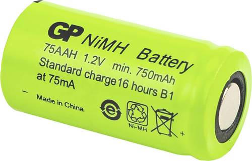 GP GPIND75AAHC1 Spezial-Akku 2/3AA Flat-Top NiMH 1.2 V 750 mAh