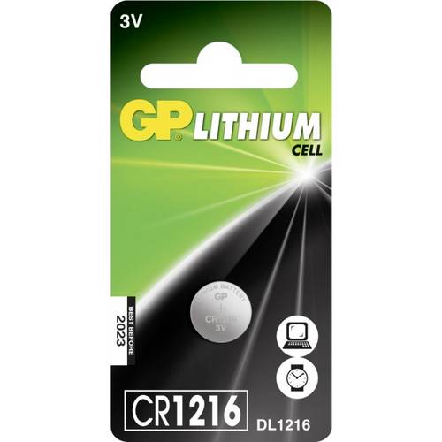 GP Knopfzelle CR1216 3 V 25 mAh Li-MnO2 GPCR1216STD144C1