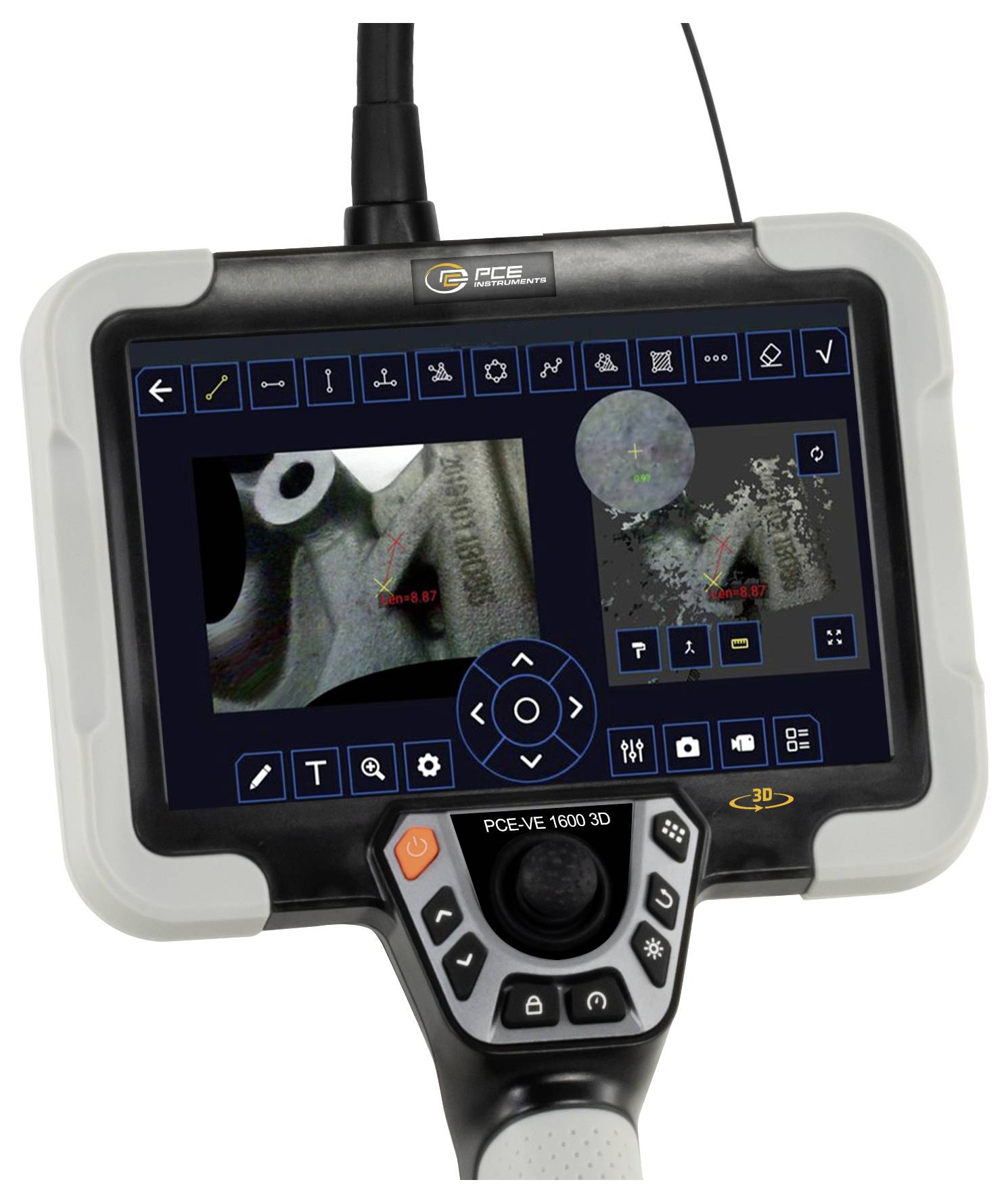 PCE Instruments PCE-VE 1600-3D Endoskop Sonden-Ø: 6mm Sonden-Länge: 3m