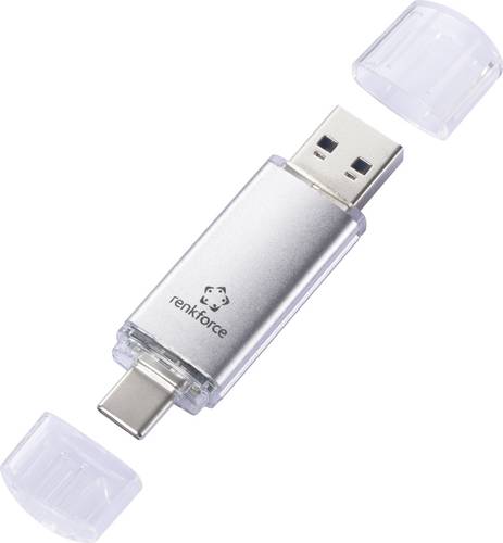 Renkforce RF-USBOS-240 USB-Stick 128 GB Silber RF-7577906 USB-C®, USB-A
