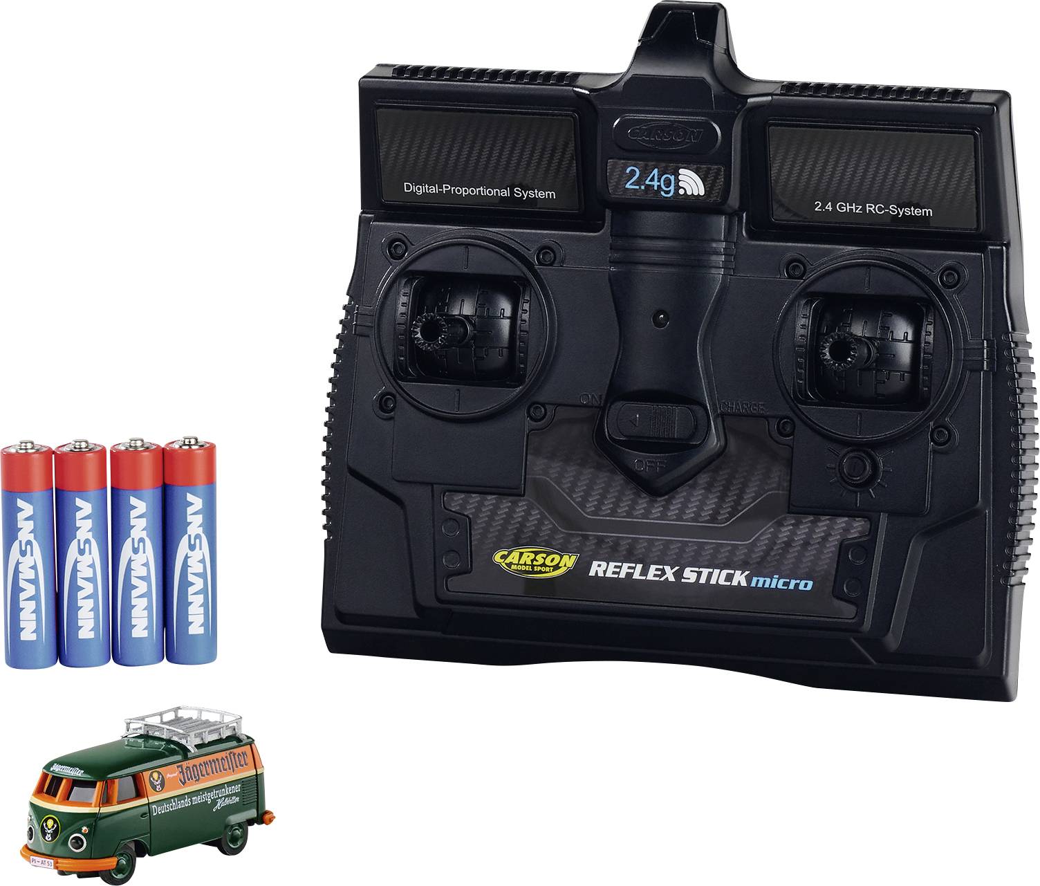 Carson Modellsport 500504180 1:87 RC Modellauto Elektro Straßenmodell Heckantrieb (2WD) inkl. Akku, Ladegerät und Senderbatterien