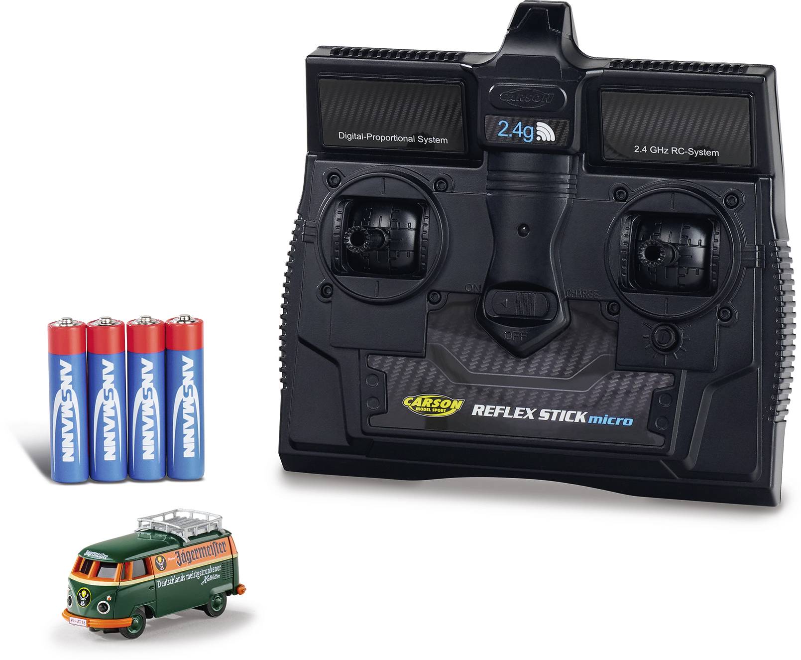 Carson Modellsport 500504180 1:87 RC Modellauto Elektro Straßenmodell Heckantrieb (2WD) inkl. Akku, Ladegerät und Senderbatterien