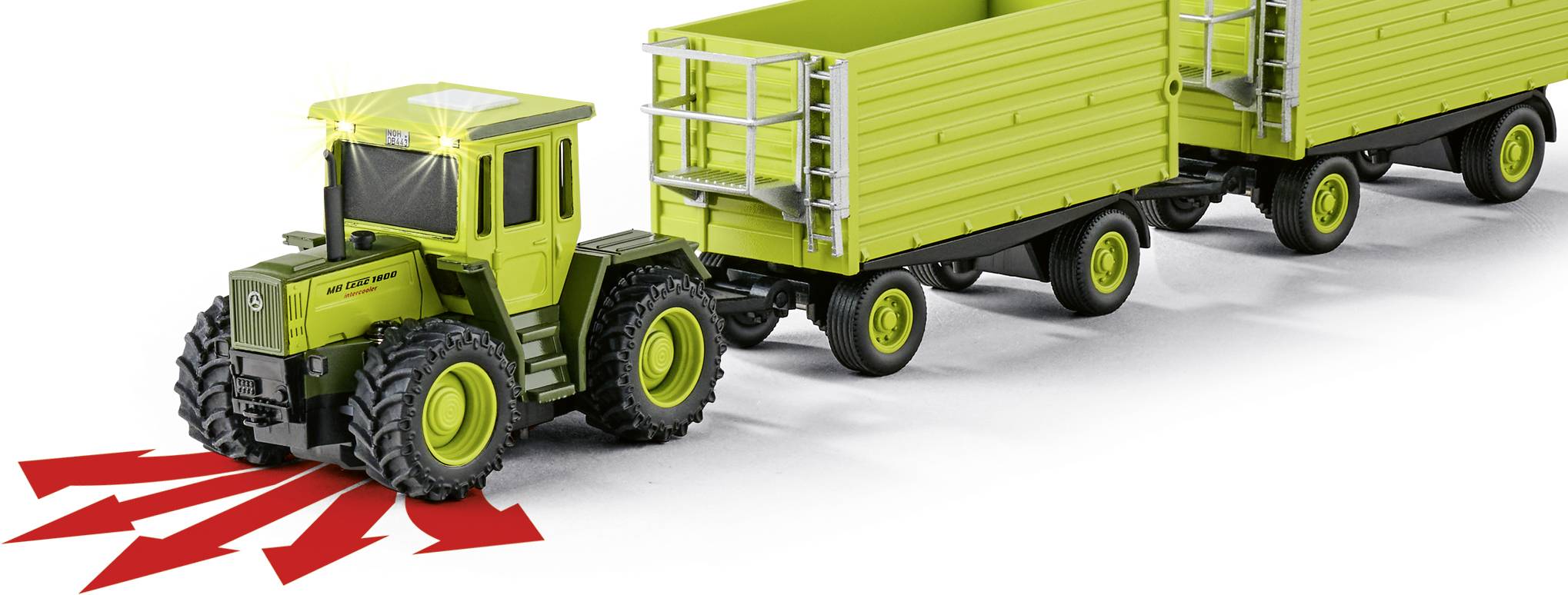 Carson Modellsport 500504174 1:87 RC Modellauto Elektro Landwirtschaftsfahrzeug Heckantrieb (2WD) inkl. Akku, Ladegerät und