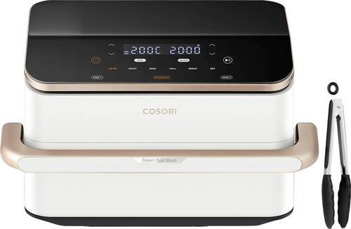 Cosori DualBlaze TwinFry 10 l 2800 W App steuerbar, spülmaschinenfest, digitaler Timer, Grillfunkti