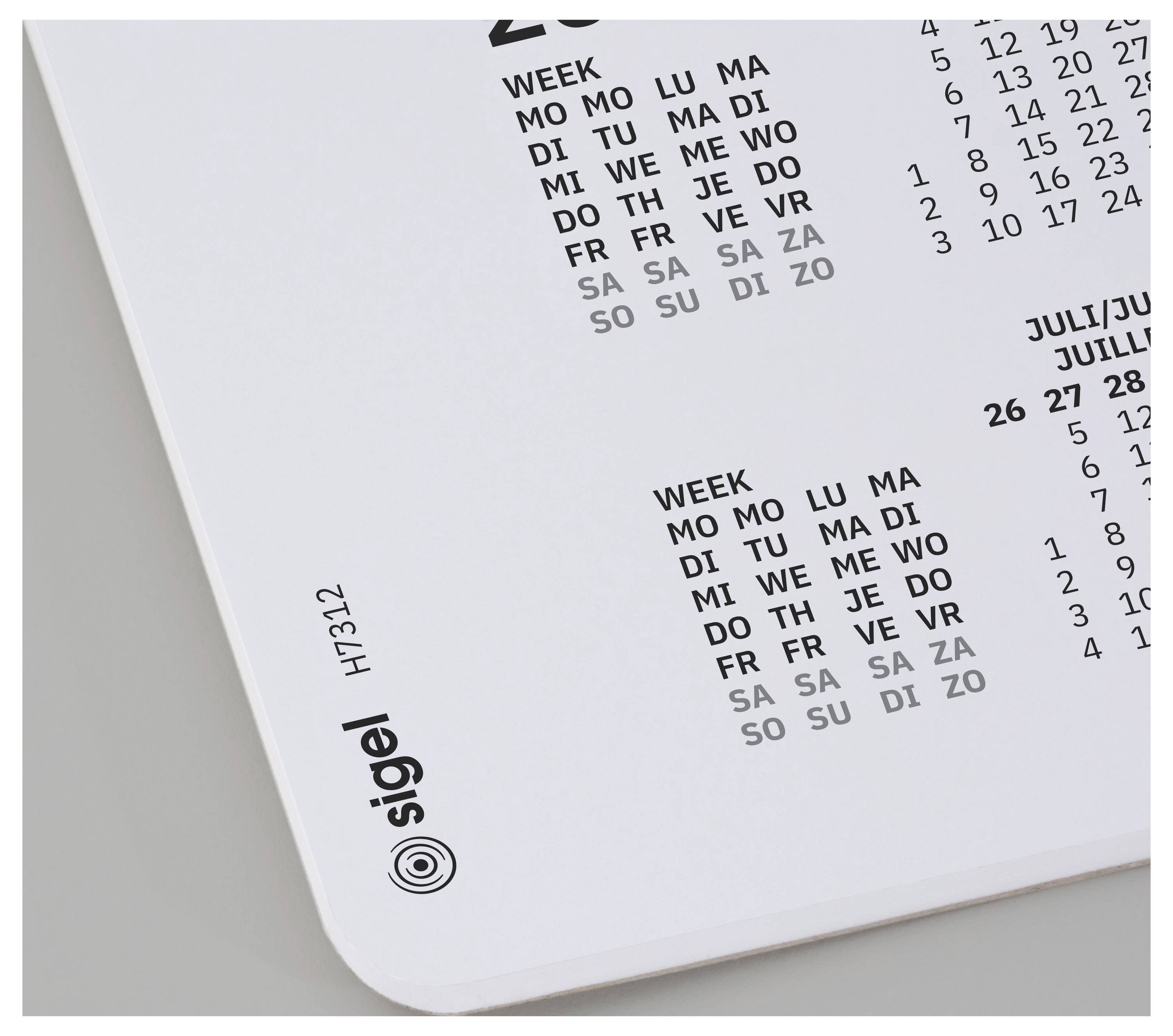 Sigel H7312 H7312 Schreibunterlage 3-Jahreskalender (B x H) 59.5cm x 41cm