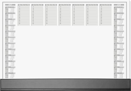Sigel H7365 Schreibunterlage 2-Jahreskalender, Wochenplan 2027, 2028 schwarze Schutzleiste (B x H)