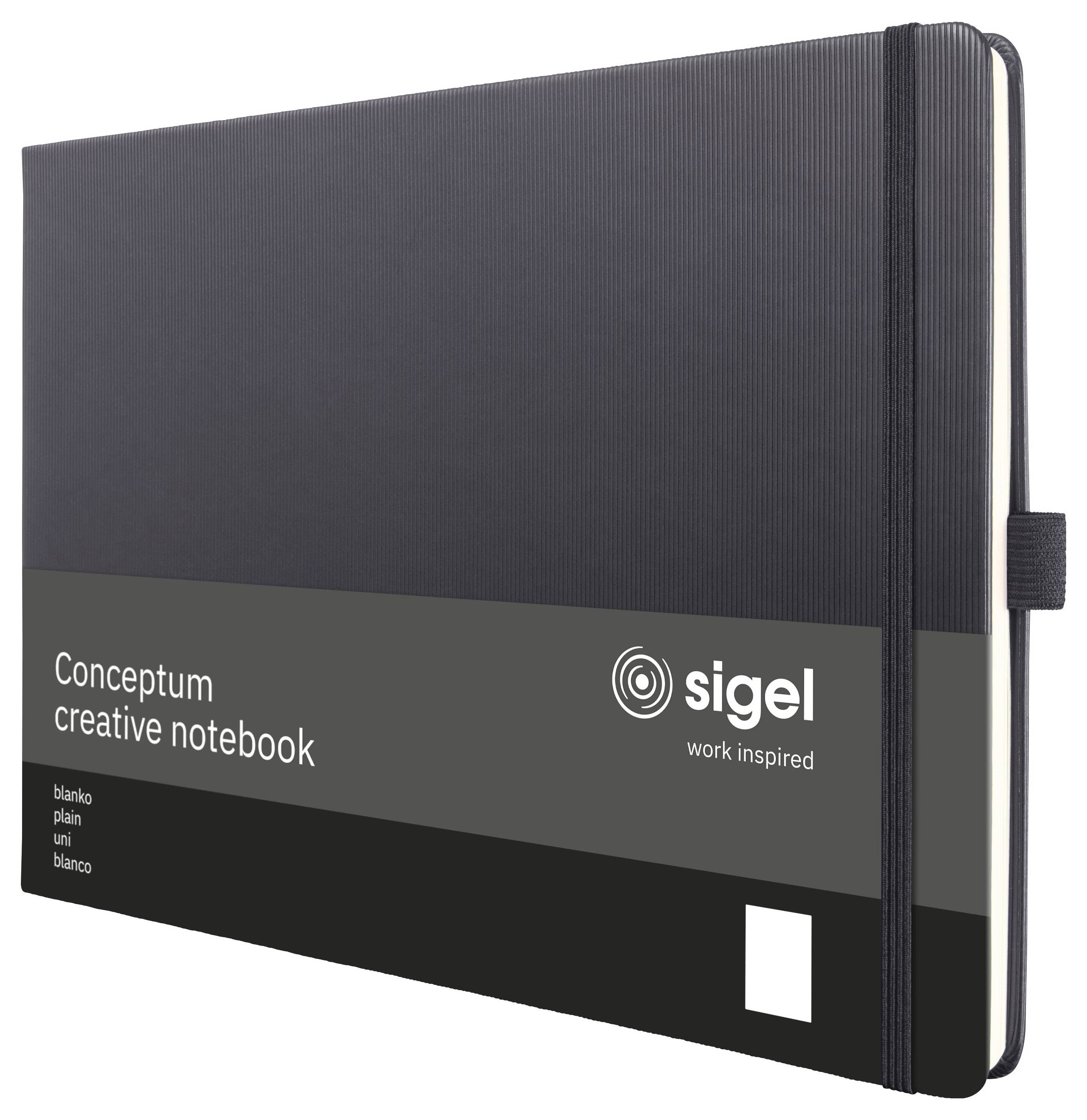 Sigel CO200 Notizbuch Conceptum Hardcover DIN A4 quer blanko Schwarz Anzahl der Blätter: 66