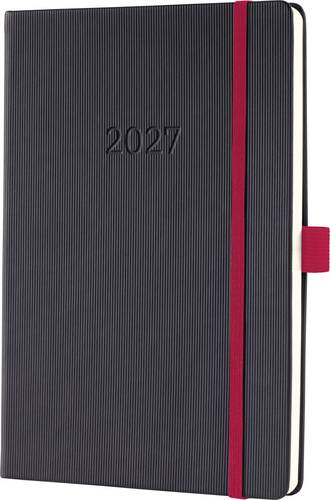 Sigel C2708 Wochenkalender Conceptum 2027 Hardcover DIN A5 black, Rot