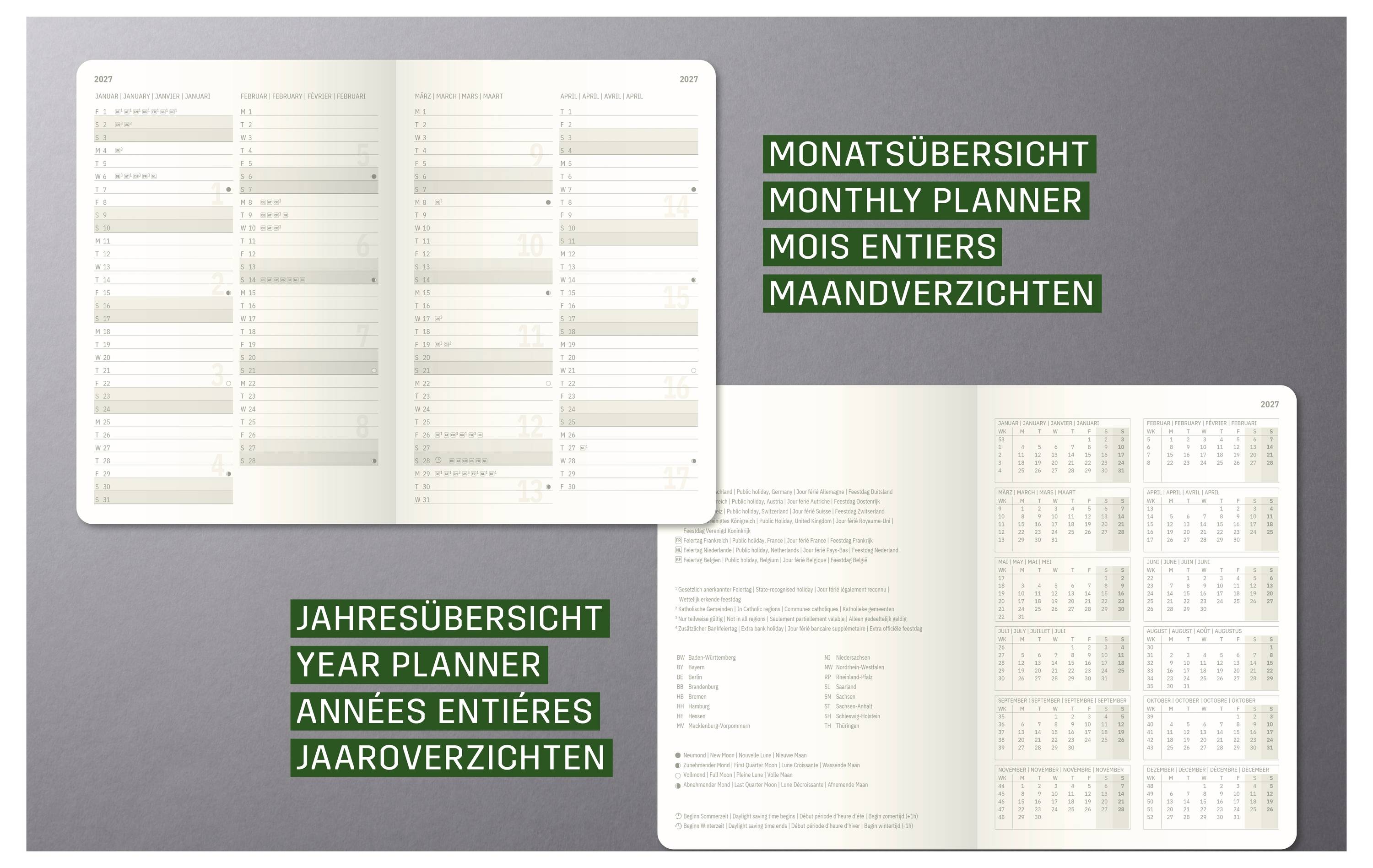 Sigel C2723 Wochenkalender Conceptum 2027 Softcover DIN A6 Schwarz 1 St. Anzahl der Seiten: 176