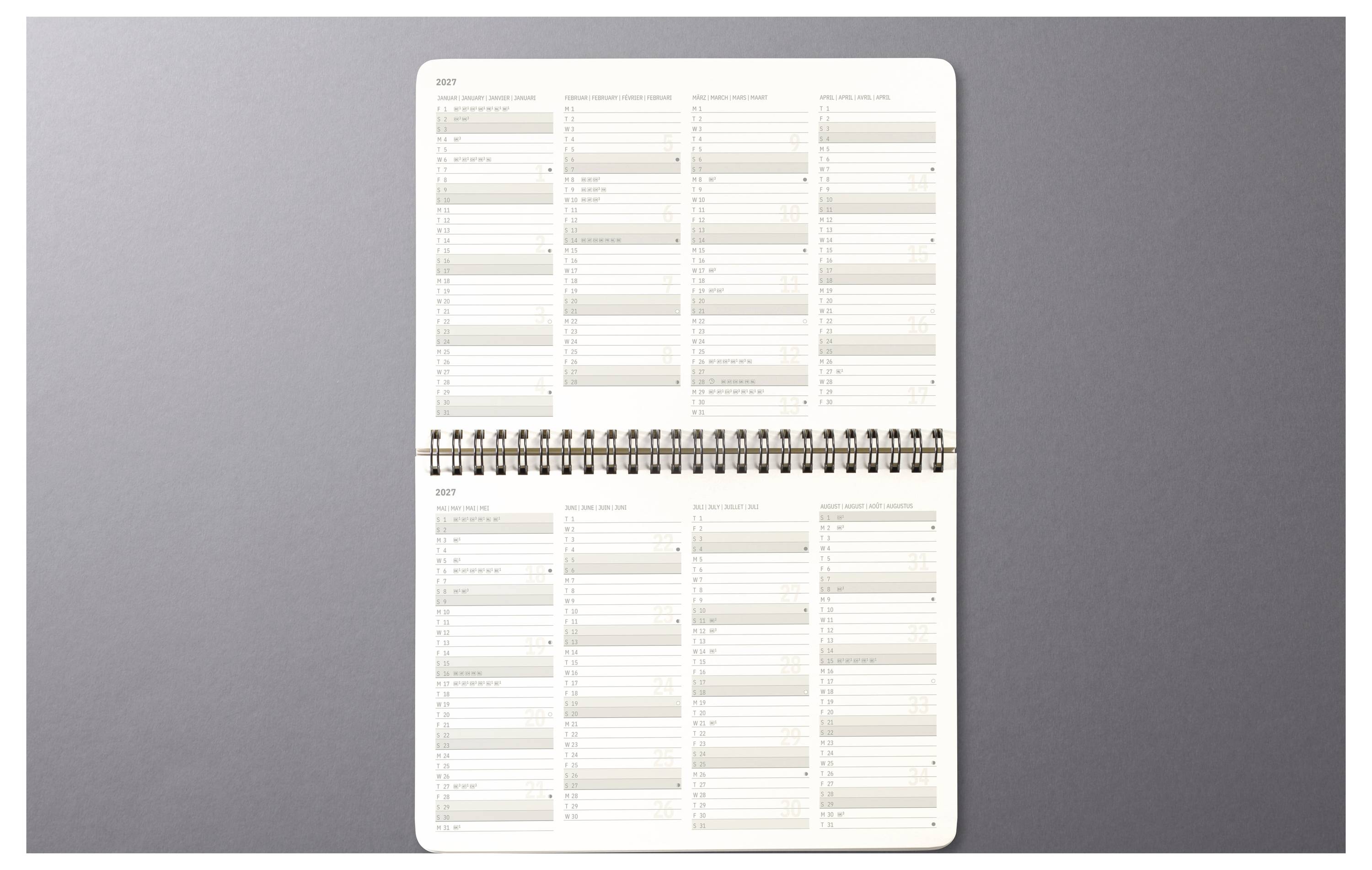 Sigel Tischkalender Conceptum 2027 Hardcover DIN A5 quer Schwarz C2781 1 St. Anzahl der Seiten: 144