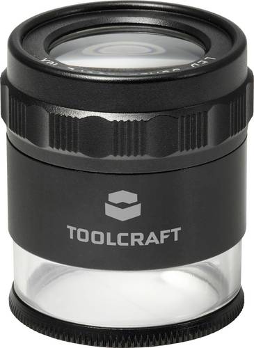 TOOLCRAFT TO-11367549 Handlupe mit Beleuchtung, mit LED-Beleuchtung, mit Messskala Vergrößerungsfak