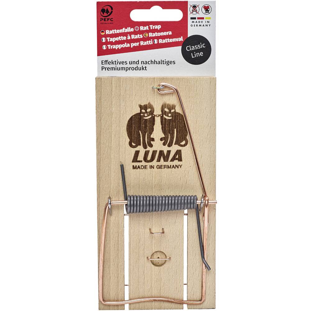 Paket für LUNA-Rattenfalle, beschriftet mit 