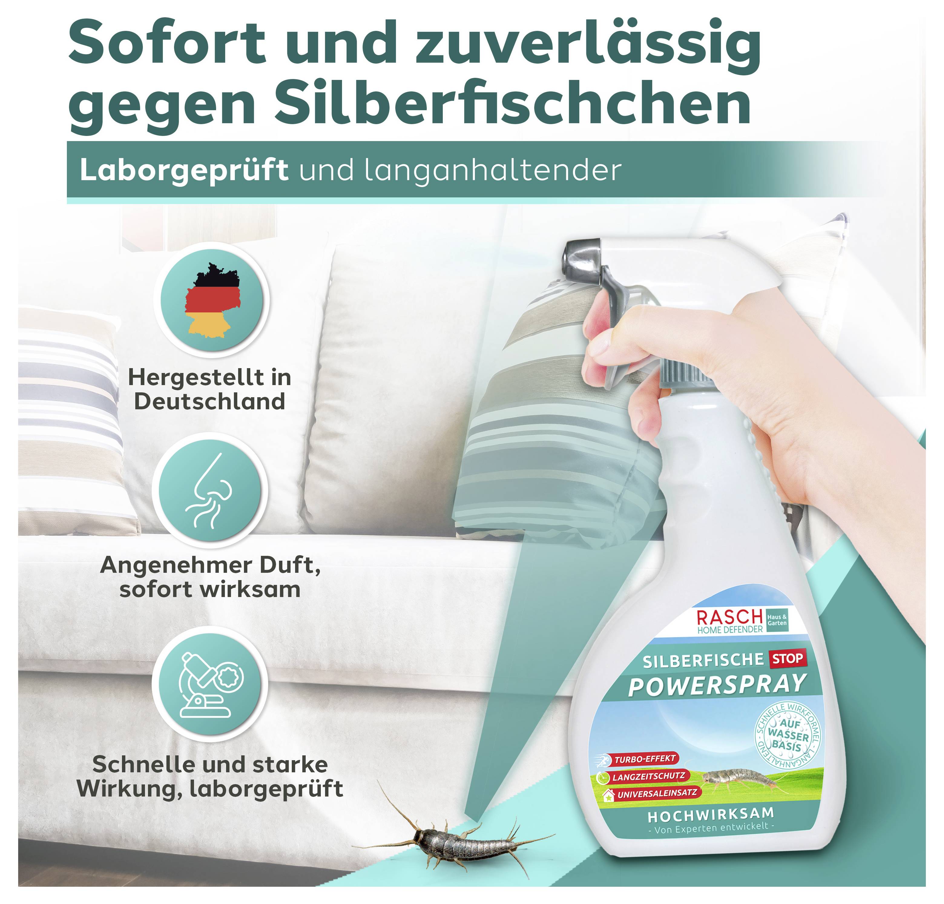 Silva Silberfische Insektenspr. 1109S Insektenschutz-Spray Abwehrstoff 1St.