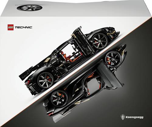 42232 LEGO® TECHNIC Koenigsegg Sadair’s Spear Hypercar  Rennauto mit V8-Kolbenmotor, Triplex-Dämpfern und Geistermodus