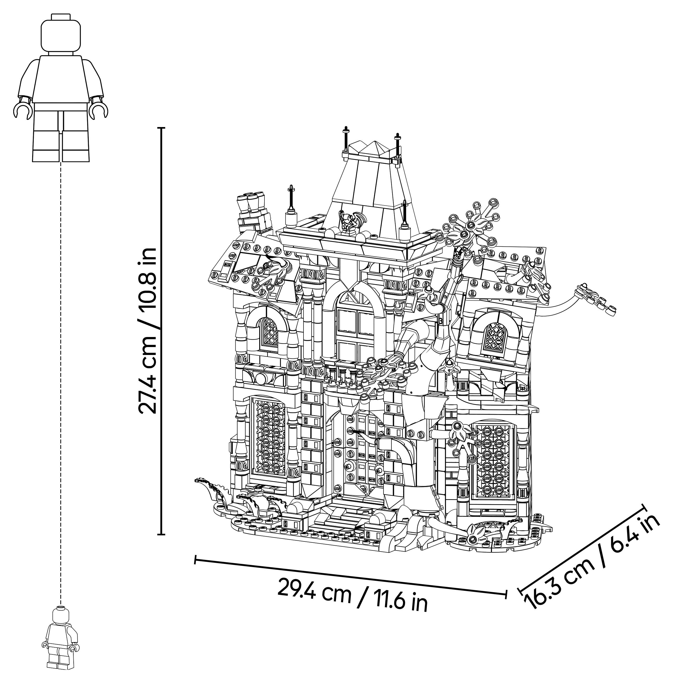 LEGO® ICONS™ 6588535 Bürgermeistervilla; Deko fürs Wohnzimmer oder Büro; 3 Minifiguren, die im Dunkeln leuchten; cooles Geschenk